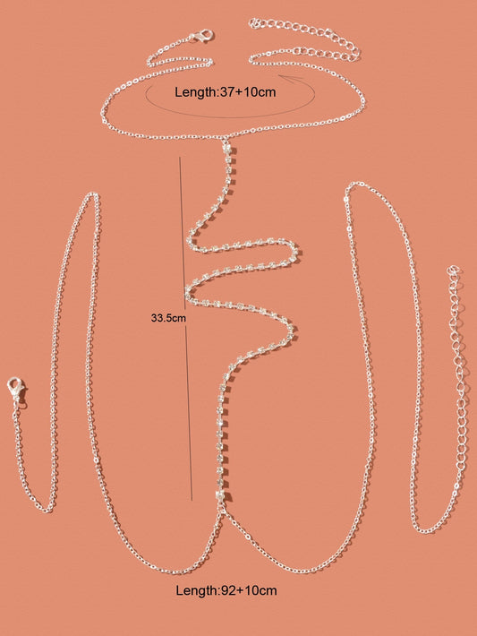 Dazzling Full Diamond Body Chain Sparkle Shine Body Jewelry-1