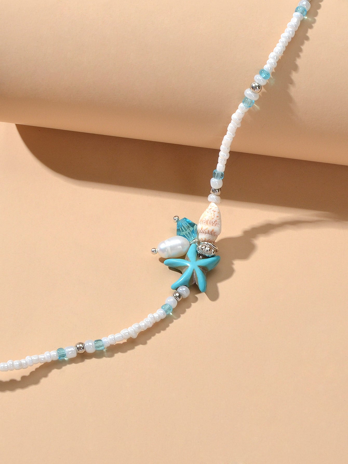 Ocean Style Conch Shell Starfish Seed Beads Turquoise Anklet Sea Beach Jewellery-3