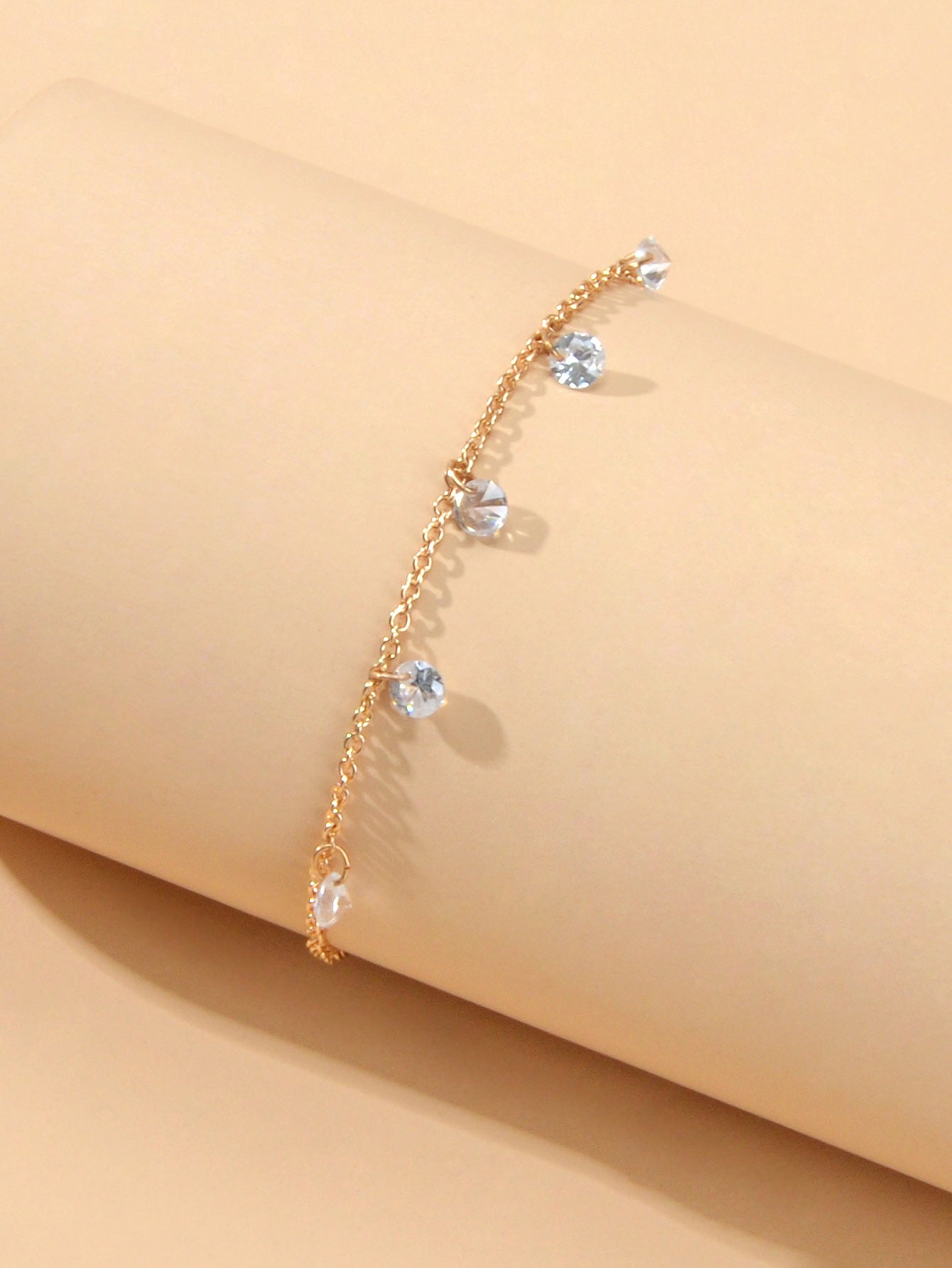 Foot Beach Jewelry Gold Chain Transparent Beads Charm Anklet Bracelet Girls Gift-3