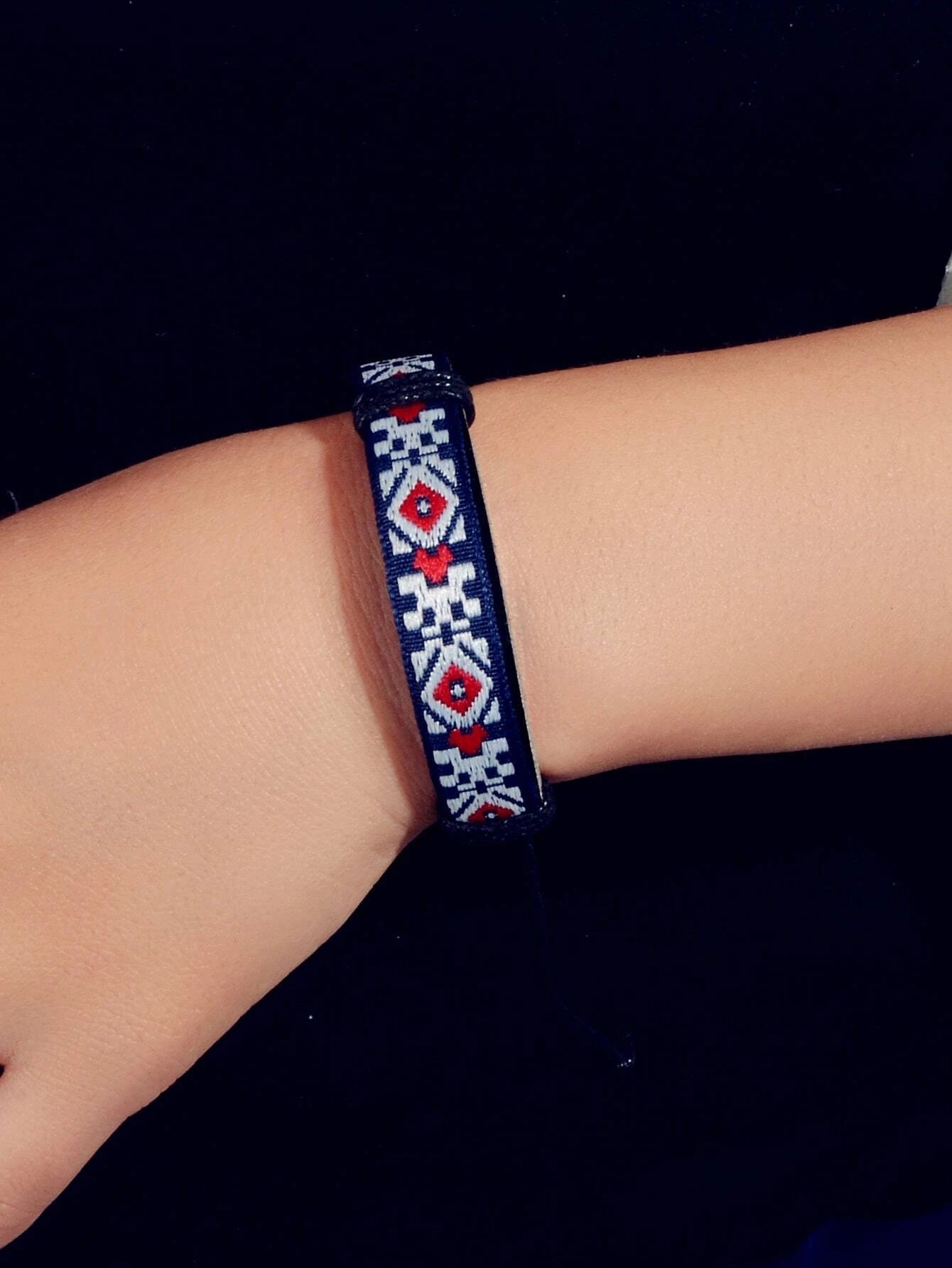 Bohemian Jewellery Handmade Geometric Pattern Leather Adjustable Ethnic Bracelet-4