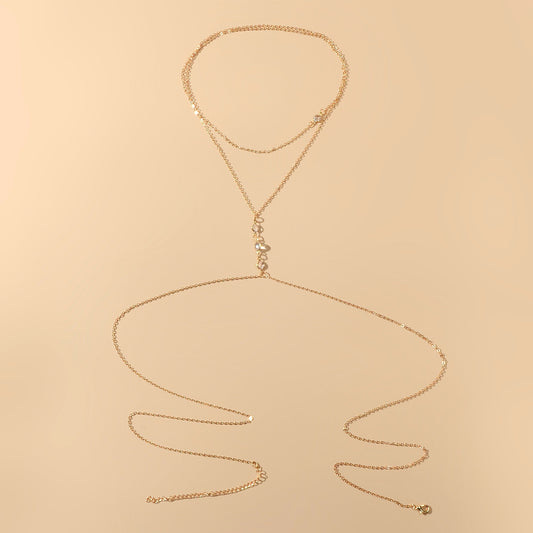 Sexy Gold Body Chain Bikini Beach Body Chain Harness Girls Teens Holdiay Jewelry-1