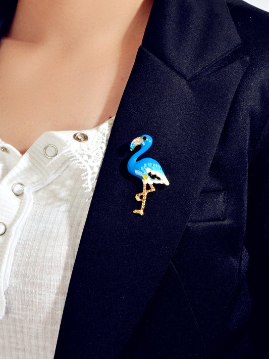 Colorful Flamingo Brooch Animal Pins Jewellery Dresses Decoration Accessories-1