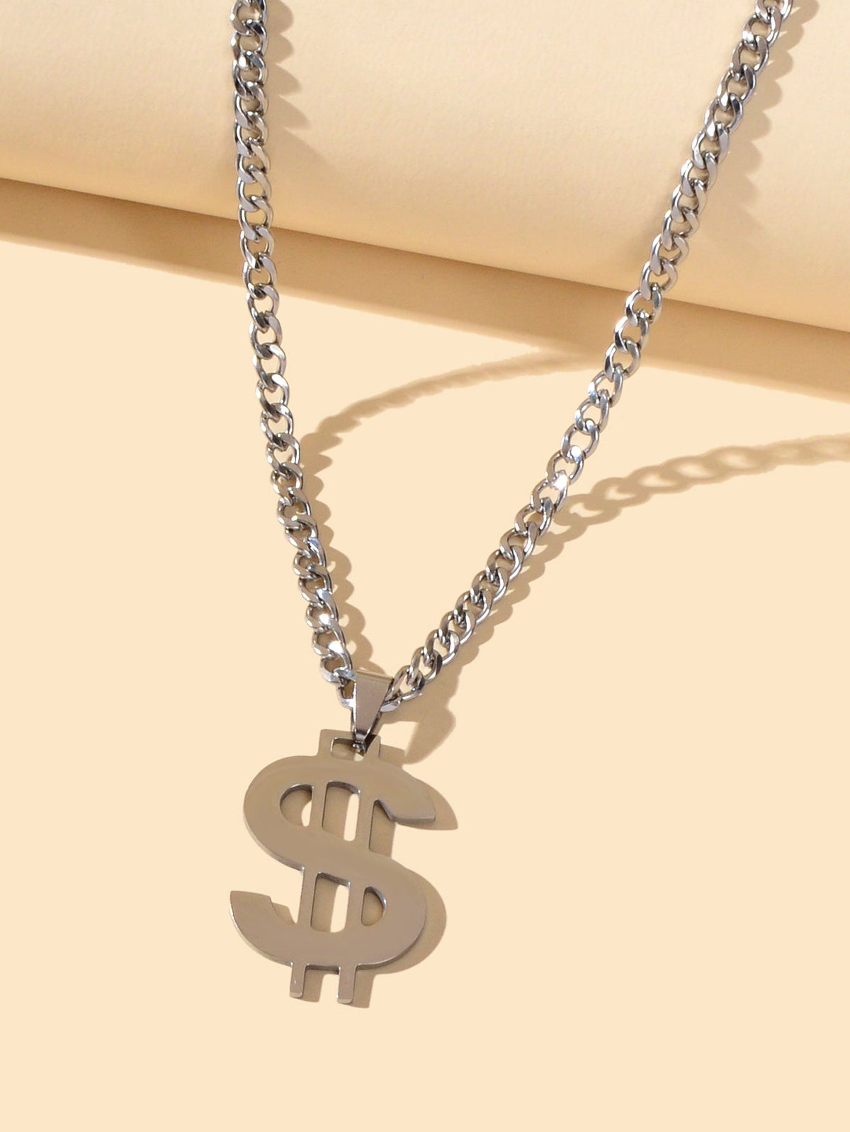 Dollar Sign Hip Hop Money Pendant Silver Rock Punk Necklace Bar Party Jewellery-2