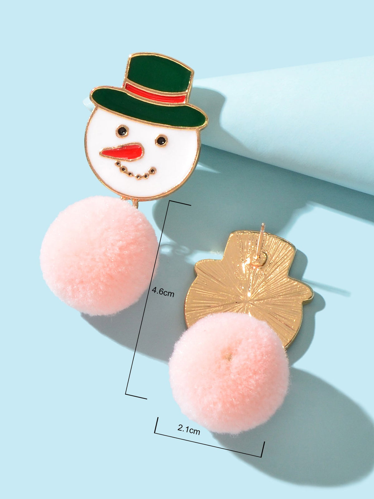 Novelty Snowman Earrings Colourful Christmas Dangle Stud Jewellery Party Gift-3