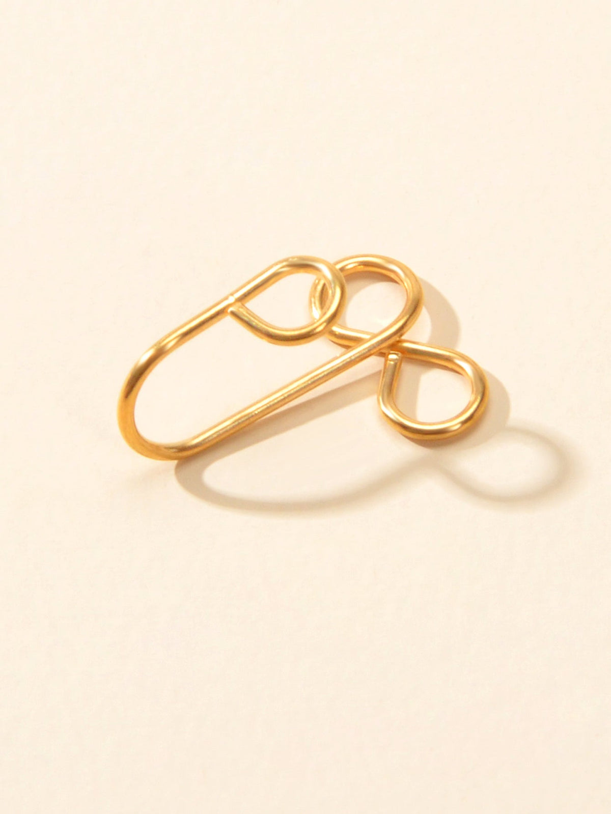1 pc Faux Lip Ear Nose Gold Infinity Teens Non Piercing Clip On Nose Hoop Rings-3