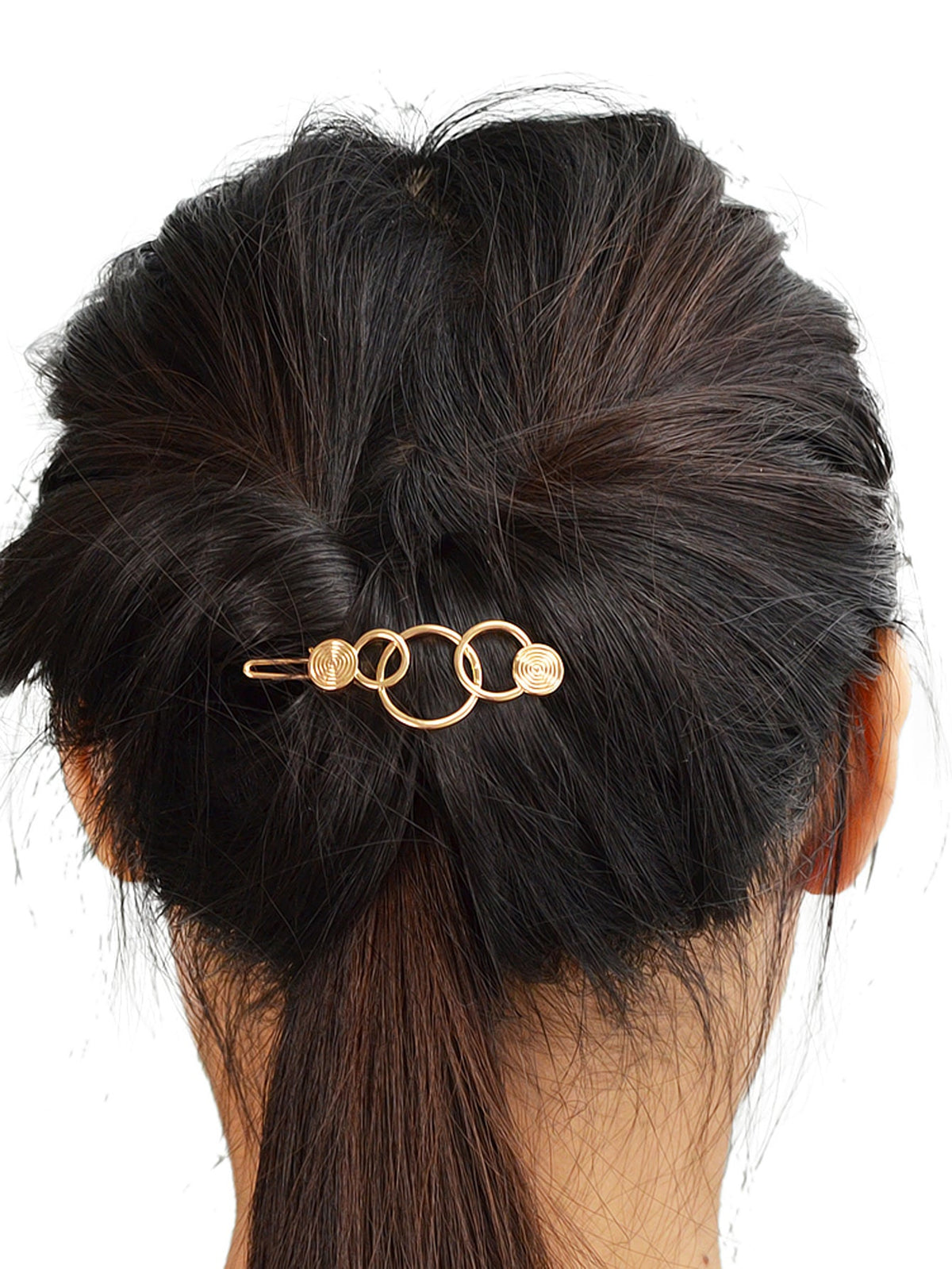 Gold Circle Metal Hairgrips Hair Clips Hair Barrettes Headwear Hair Accessories-3