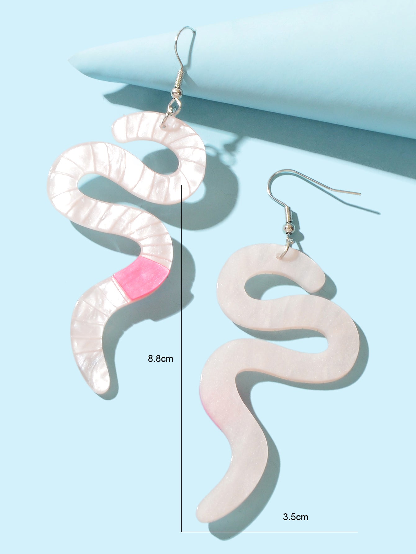 Hover to zoom Have one to sell? Sell it yourself Statement Resin Earthworm Lightweight Dangling Earrings Personality Accessories-3