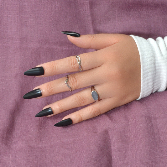 3 pcs Punk Jewelry Minimalist Gold Silver Stackable Multiple Midi Snake Ring Set-1