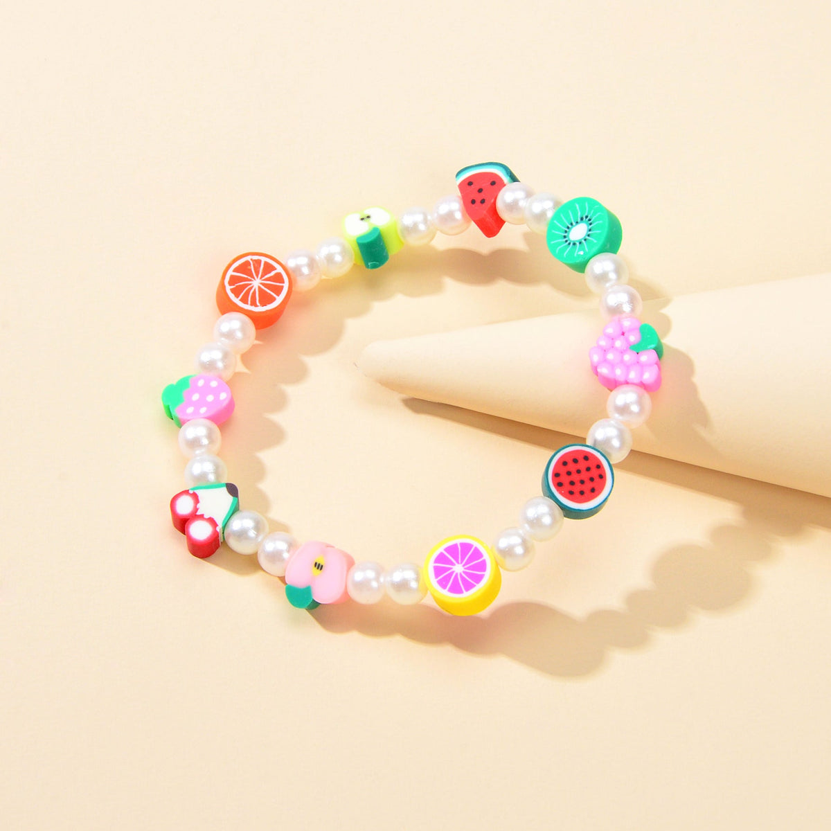 Lovely Colorful Watermelon Apple Elastic Bracelet Fruit Funny Gift Jewellery-4