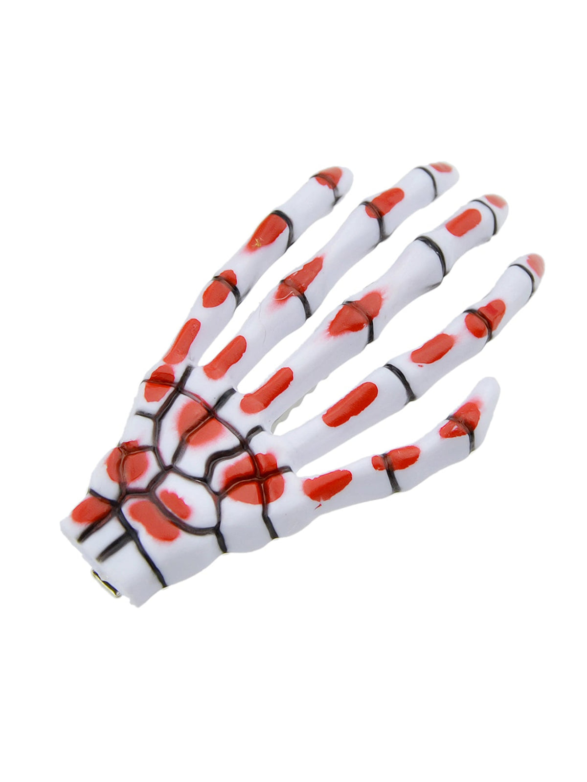 Gothic Halloween White Skeleton Hand Bone Hair Clips Hairpins Cosplay Accessory-4