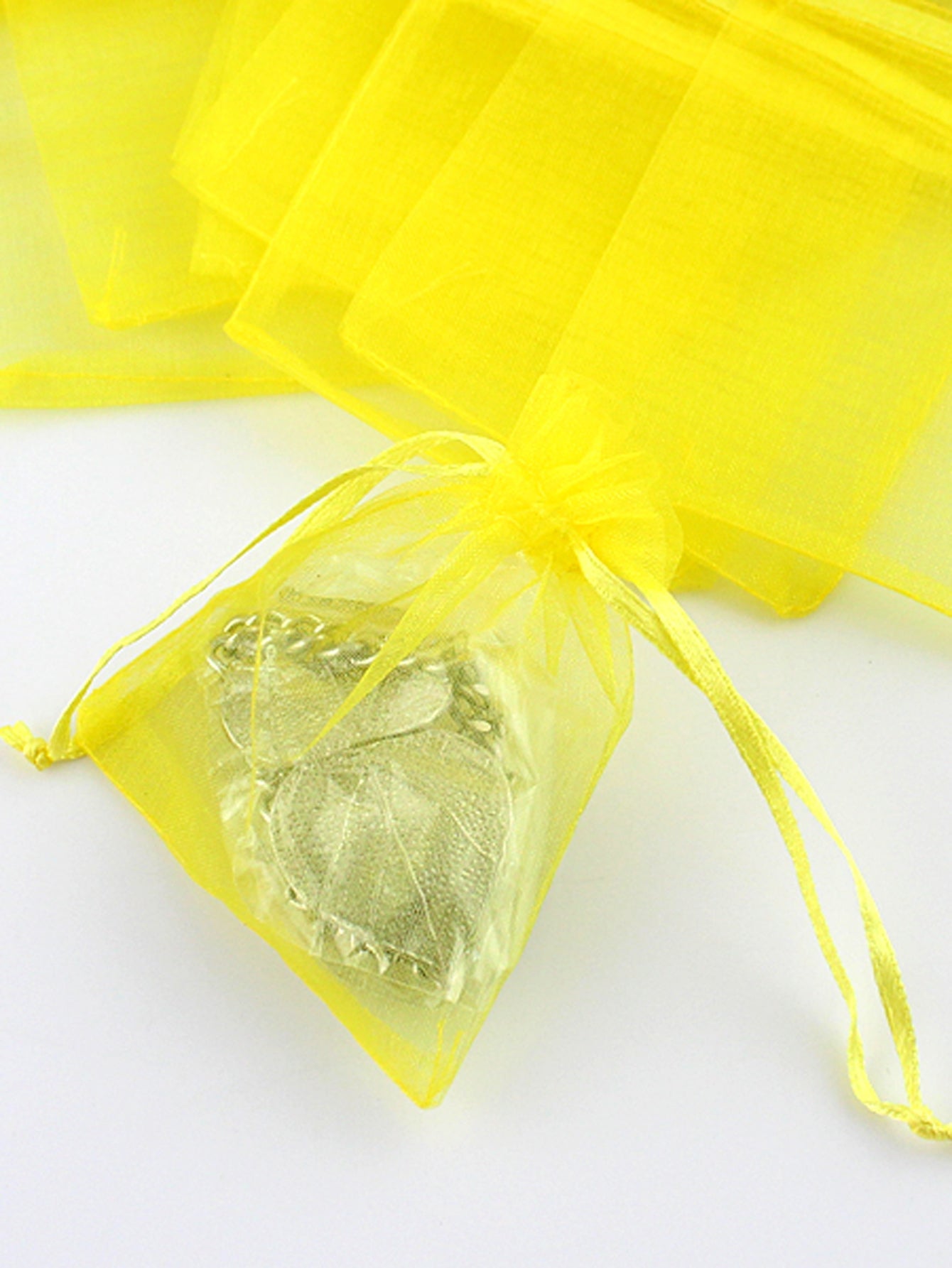 Random color 10pcs/set Colorful Organza Jewellery Bags Drawstring Gift Package-4