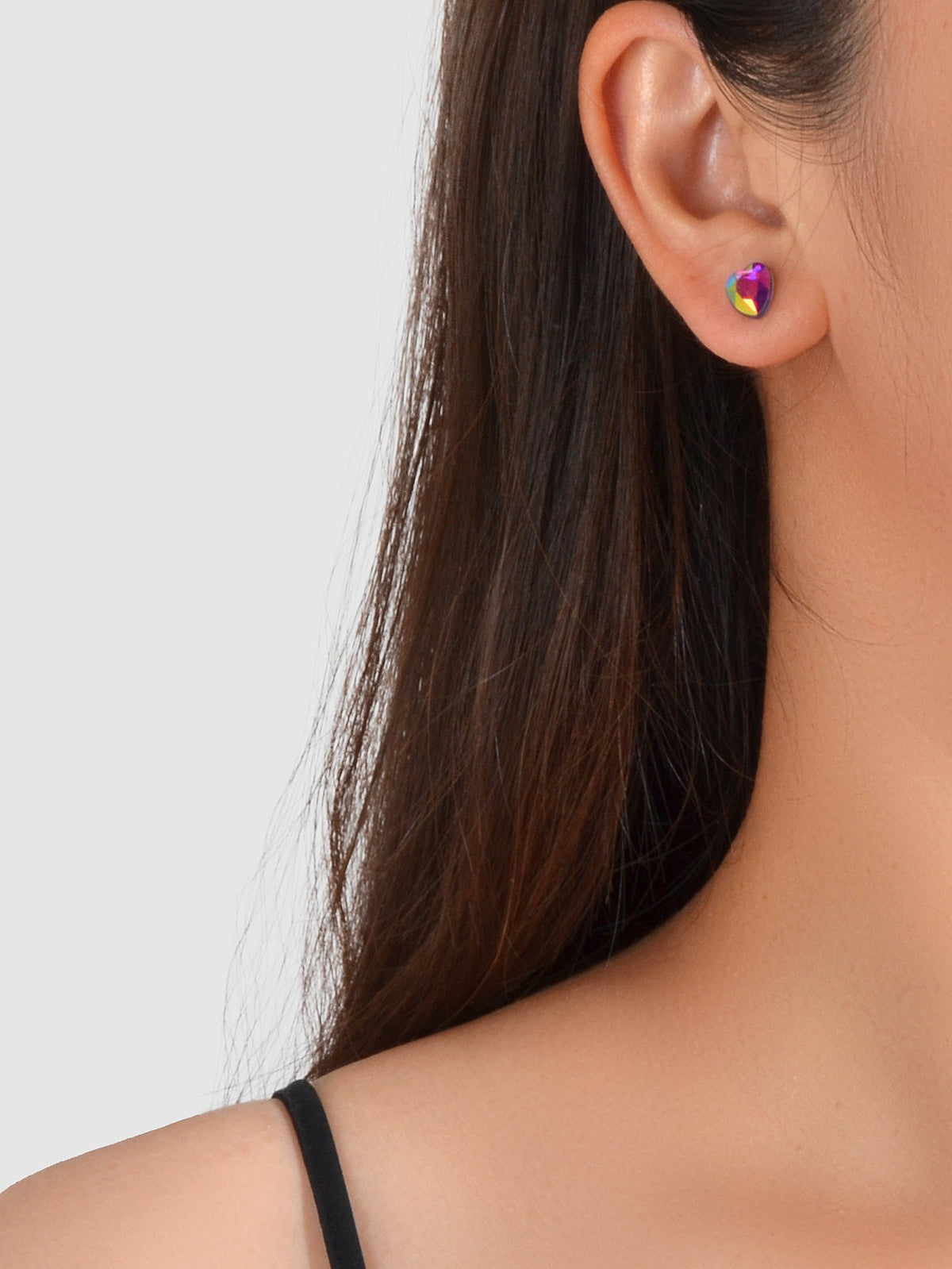 5pairs Funny Gifts Candy Color Small Heart Stud Earrings Lovely Ladies Jewellery-4