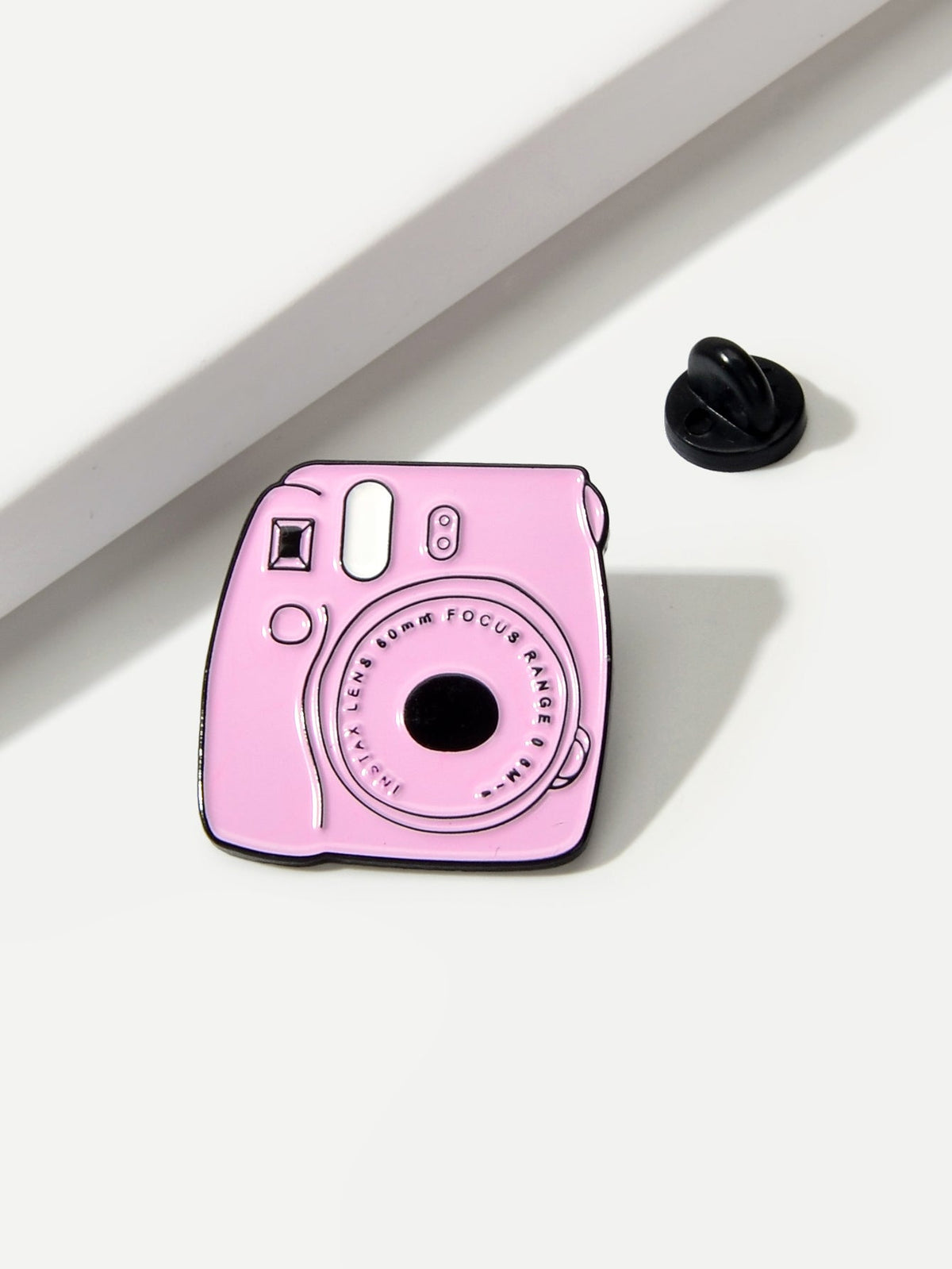 Cute Pink Enamel Camera Metal Backpack Pins Lapel Button Aesthetic Brooch Badge-4