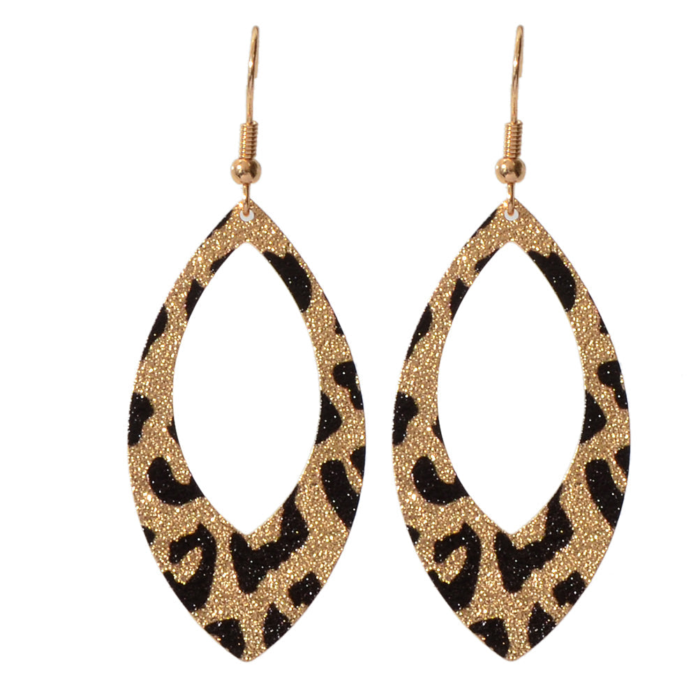 Classics Leopard Dangle Water Drop Geometric Earrings Party Decoration for Women-4