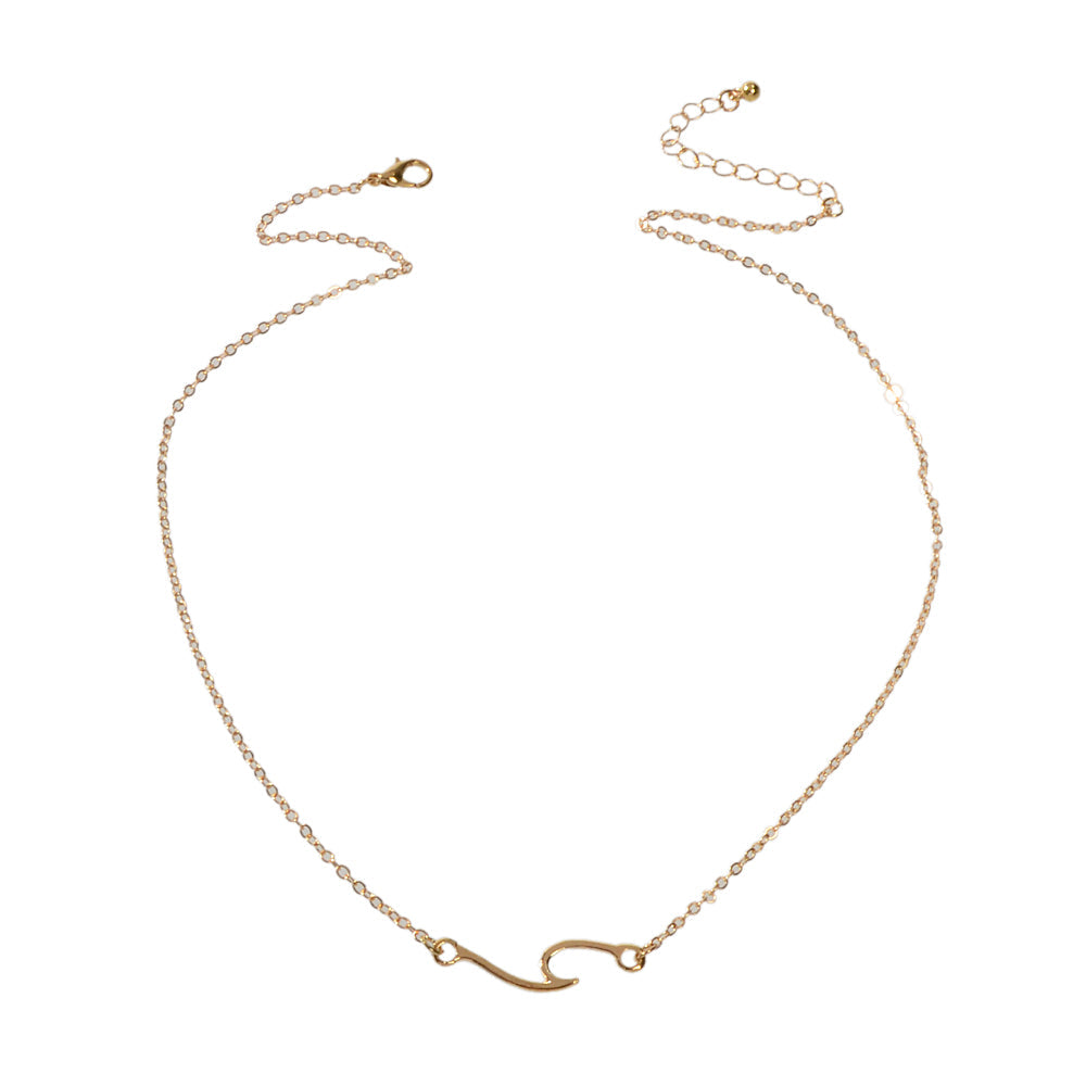 Minimalist Gold Chain Geometric Pendant Necklace Collar Female Trendy Jewellery-4