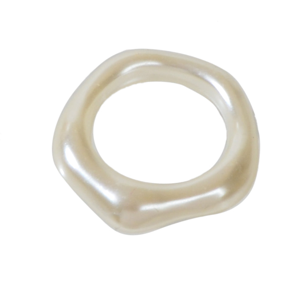 Retro Faux Pearl Square Geometric Engagement Finger Ring Wedding Party Wear Gift-4