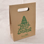 1 pc Merry Christmas Pattern Big Brown Paper Gift Bag Festival Party Favors Bags-0