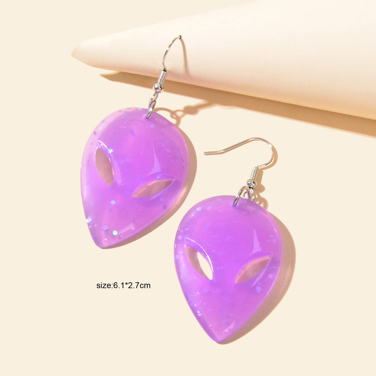 Grunge Rock Resin Saucerman Head Personality Creative Earrings Mask Jewellery-3