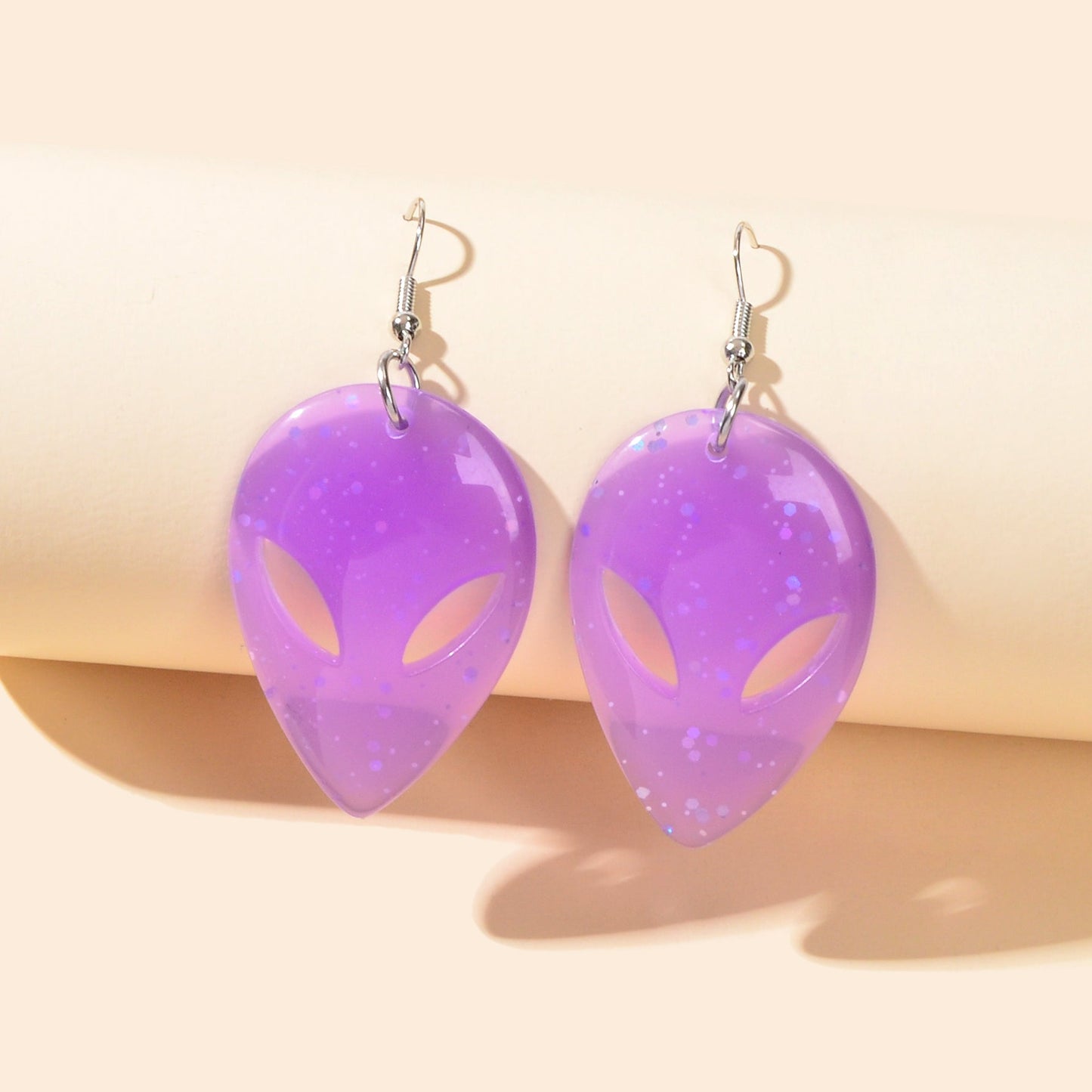 Grunge Rock Resin Saucerman Head Personality Creative Earrings Mask Jewellery-4