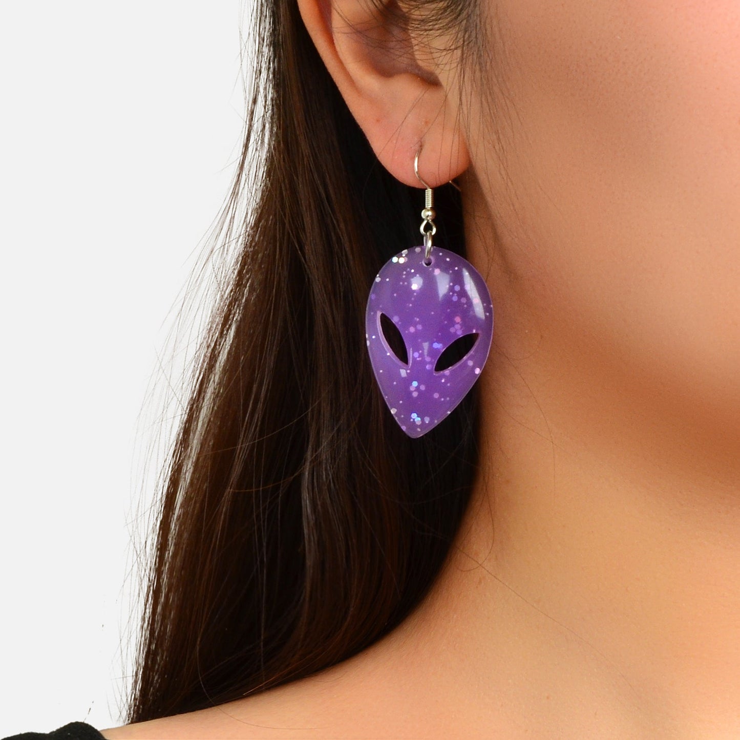 Grunge Rock Resin Saucerman Head Personality Creative Earrings Mask Jewellery-0