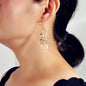 Courtly Style Pearl Flower Beads Charm Hollow Water Drop Dangle Hook Earrings-0
