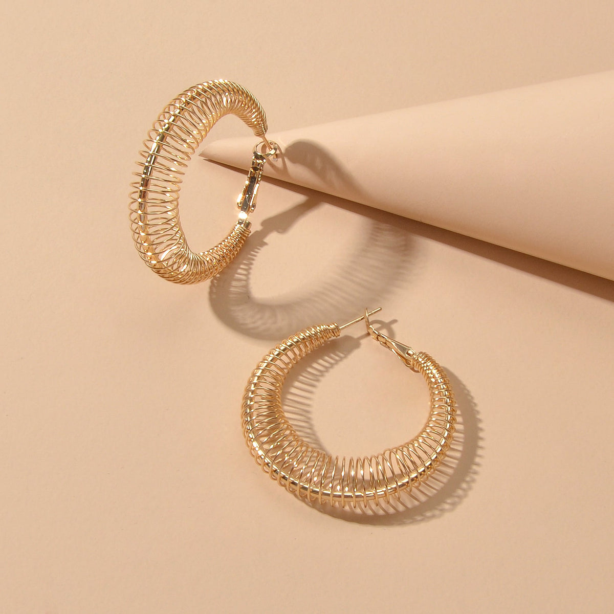 Statement Trendy Gold Silver Hollow Geometric Chunky Hoop Earrings Punk Jewelry-3