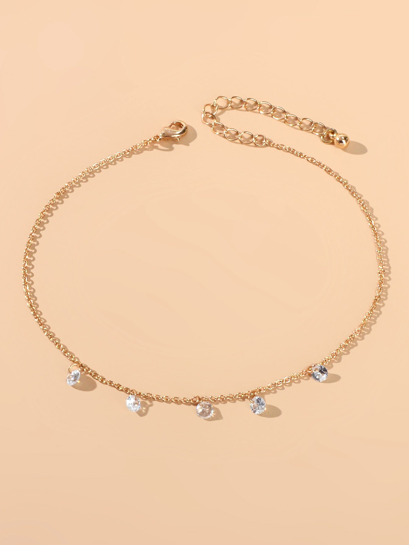 Foot Beach Jewelry Gold Chain Transparent Beads Charm Anklet Bracelet Girls Gift-1