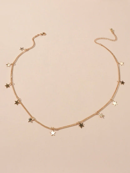 AU Local Boho Five-pointed Charm Choker Simple Casual Collarbone Necklace Collar-1