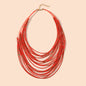 Colorful Seed Beads Multilayer Chunky Necklace Bold Jewelry-4