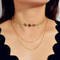 Multi-layer Gold Chain Flower Collar Necklace Ladies Fashion Party Accessories-0