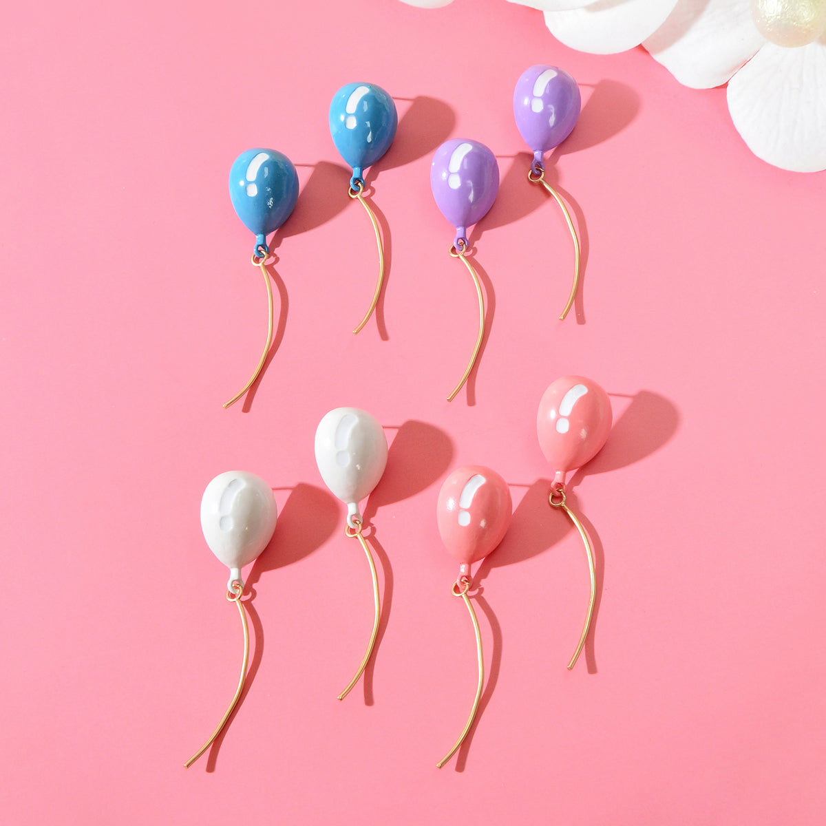 3D Romantic Balloon Pendant Earrings Whimsical Charming Accessory Gift Jewellery-0