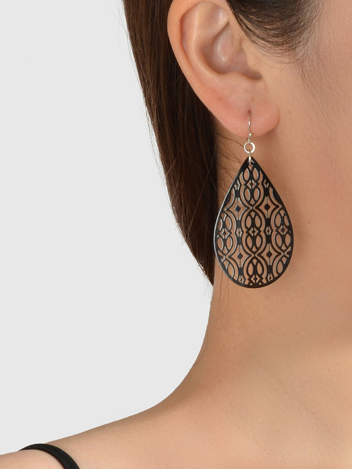 AU Post Oval Hollow Ethnic Water Drop Dangle Earrings Boho Teardrop Jewellery-0