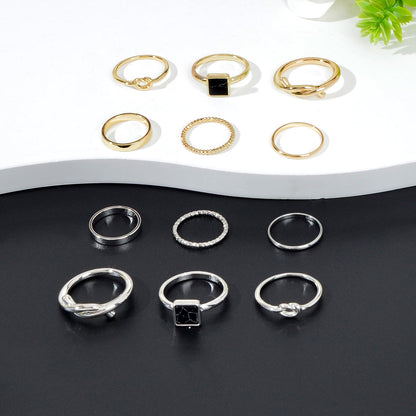 Set of Six Ring Bands - Stylish and Versatile Ring Collection Holiday Jewellery-0