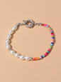 Colorful Bead Faux Pearl Handmade Bracelet Women Boho Chic Seed Beads Jewellery-5