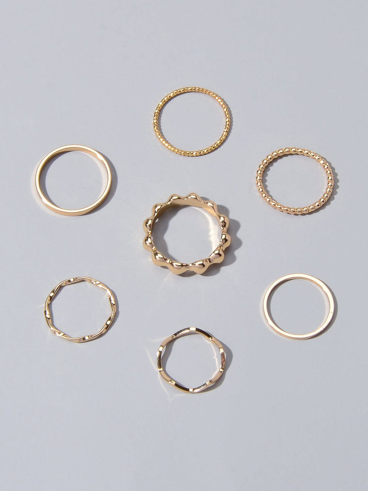 7pcs Boho Minimalist Stack Knuckle Finger Rings Set Tip Midi Rings Aussie Gift-3