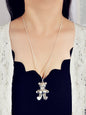 Fashion Jewelry Gold Silver Long Chain Lovely Bear Pendant Necklace Accessories-5
