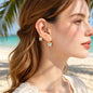 Gradient Butterfly Ear Cuffs No Piercing Gold Wavy Wire Non-Pierced Ear Clips-0