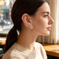 2 pcs Rose Gold Silver Spiral Ear Cuff Simple Irregular Metal Geometric Ear Clip-0