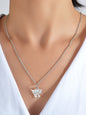 Fashion Jewellery Silver Chain Minimalist Cartoon Sheep Pendant Necklace Gift-0