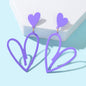Large Hollow Love Heart Pendant Dangle Earrings for Girls Party Dating Jewellery-8