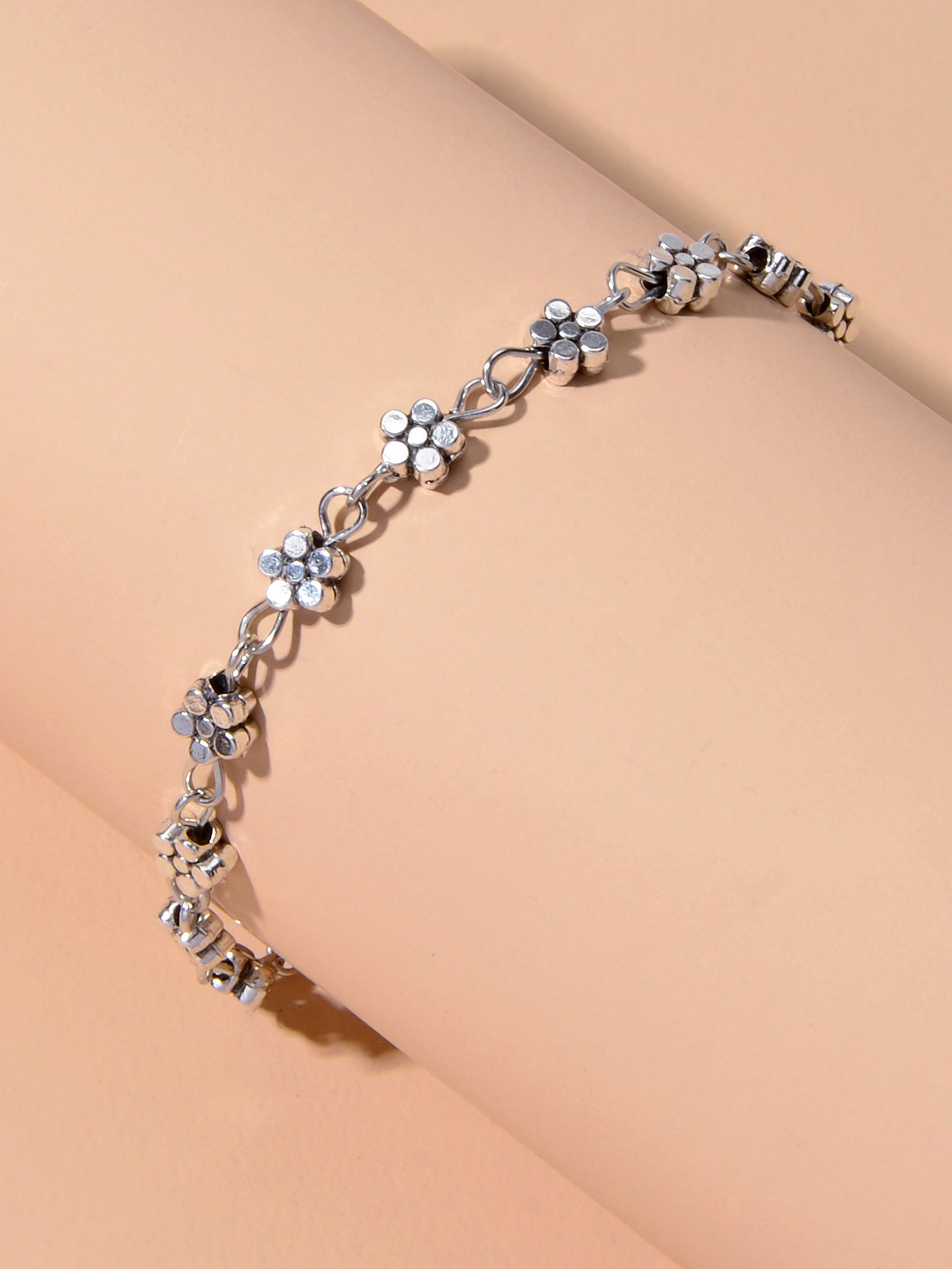 Feelontop Flower Infinity Endless Heart Charm Anklet Tribal Ethnic Foot Jewelry-3