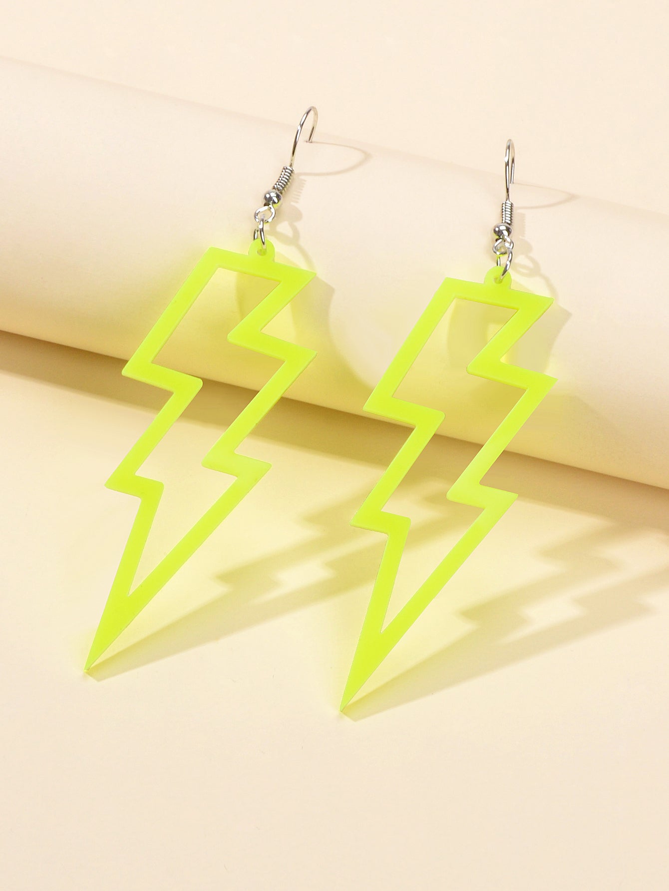 Lightning Bolt Statement Dangle Earrings Retro Punk Hippie Fluro Neon Jewellery-2