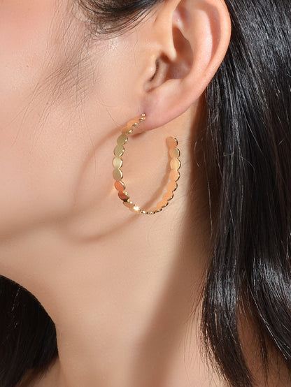 Punk Geometric Elegant Round Hoop Earrings Stunning Jewellery Circle Ear Stud-3
