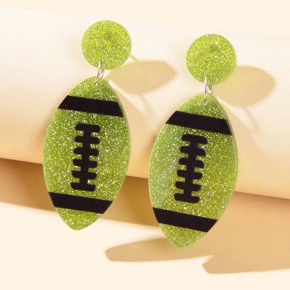 AFL Aussie Football Earrings Resin Footy Stud Rugby Australian Football Jewelry-8