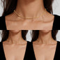 3 pcs Minimalist Jewelry Golden Beads Chain Collar Necklaces set Trendy Accessories-0