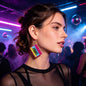 Retro Glitter Colorful Sequins Tape Dangle Earrings Y2K Hip Hop Jewelry for Bar Nightclub Music Festival-0