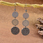 Chic Triple Round Disc Pendants Earrings Stylish Dangling Ear Jewelry Girls Gift-4