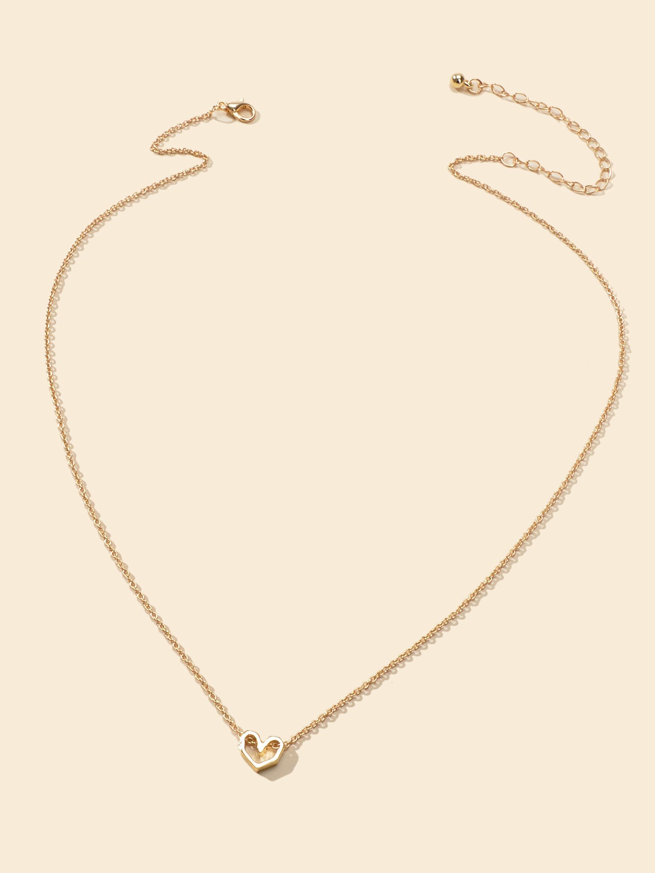 Gold Silver Simple Love Heart Charm Necklace Minimalist Wedding Party Jewellery-1