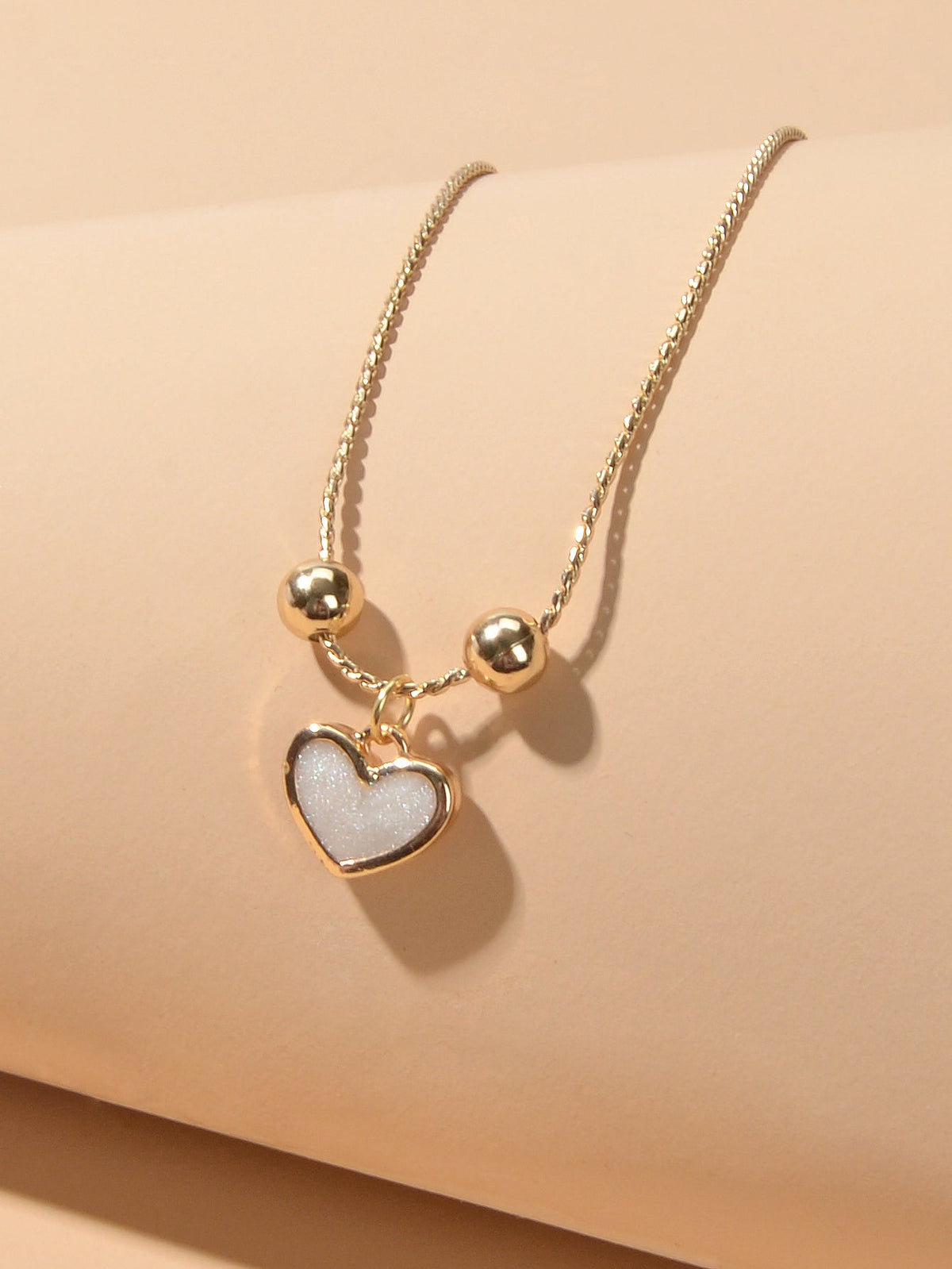 White Enamel Love Heart Charm Bracelet Adjustable Modern Trendy New Jewellery-2