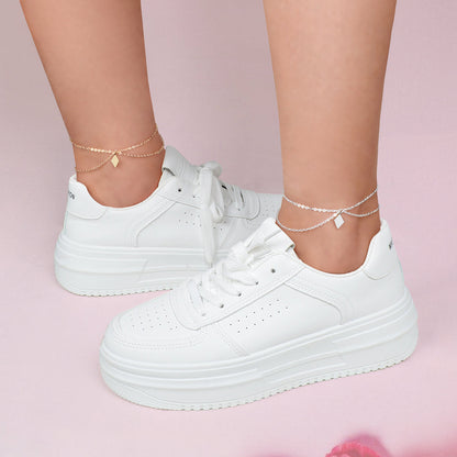 2pcs Valentine's Gift Layered Anklets Matching Couple Best Friend Foot Jewellery-0